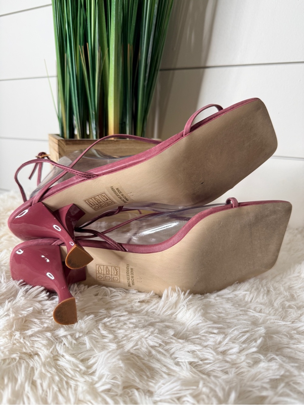 Jeffrey Campbell Leeda Ankle Strap Kitten Heel Leather Sandals Mauve Size 11 - Picture 8 of 9